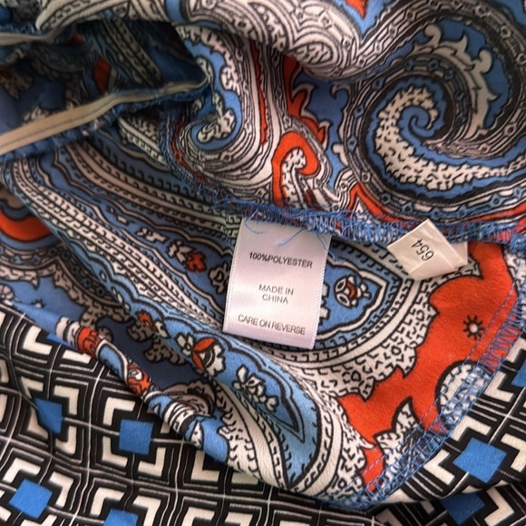 NEW YORK & COMPANY Paisley Kimono  Top with Built in Belt Size XS - Picture 5 of 6